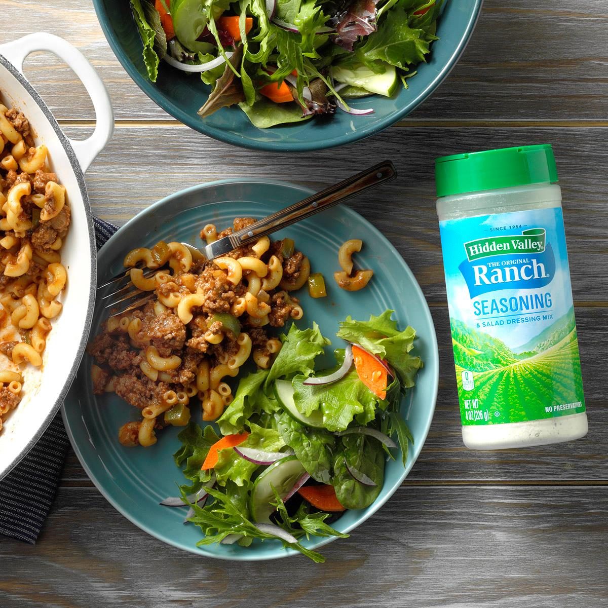 Skillet Ranch Beef and Macaroni