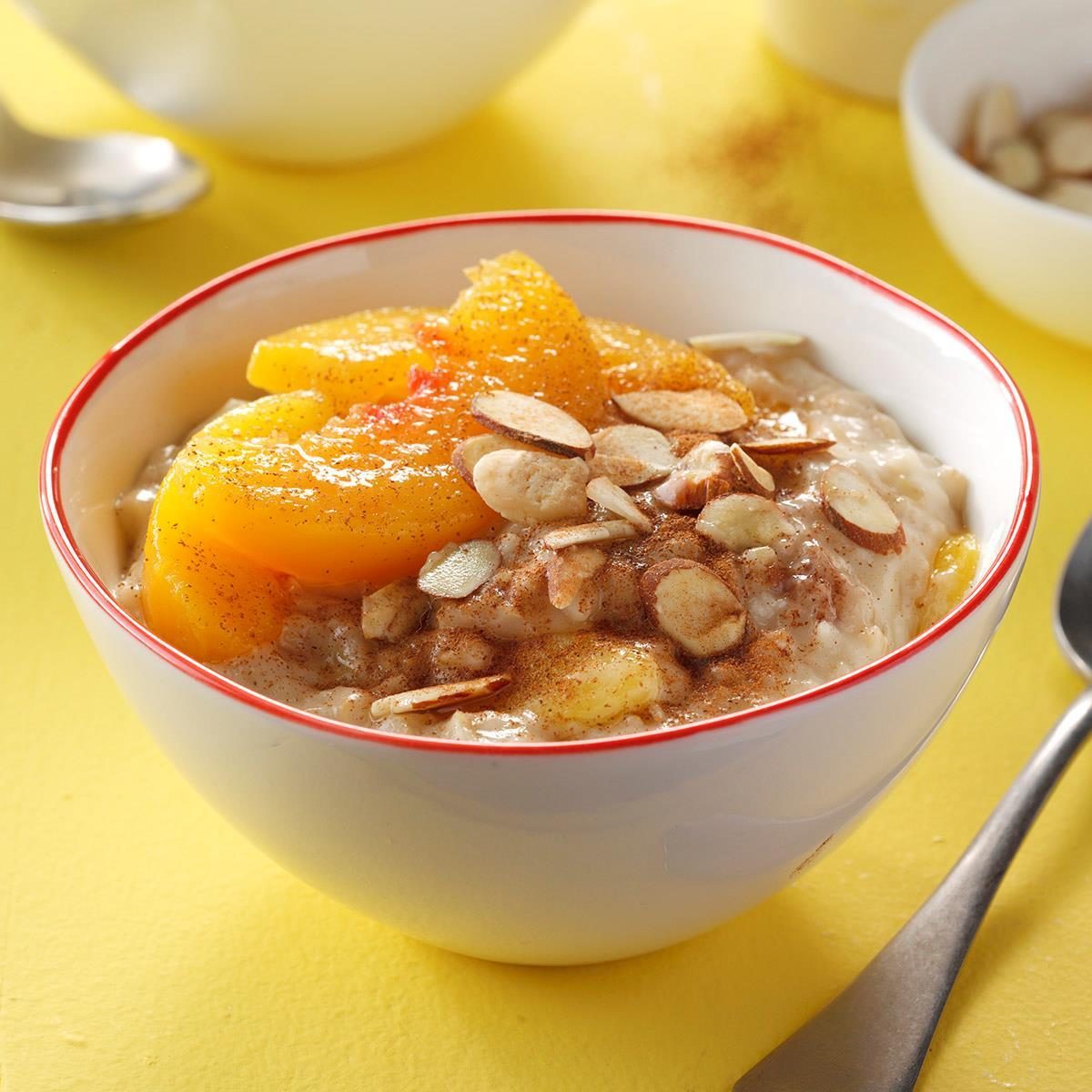 Overnight peach oatmeal Overnight peach oatmeal