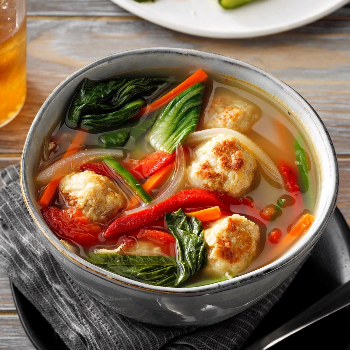 Vietnamese Chicken Meatball Soup with Bok Choy Vietnamese Chicken Meatball Soup with Bok Choy