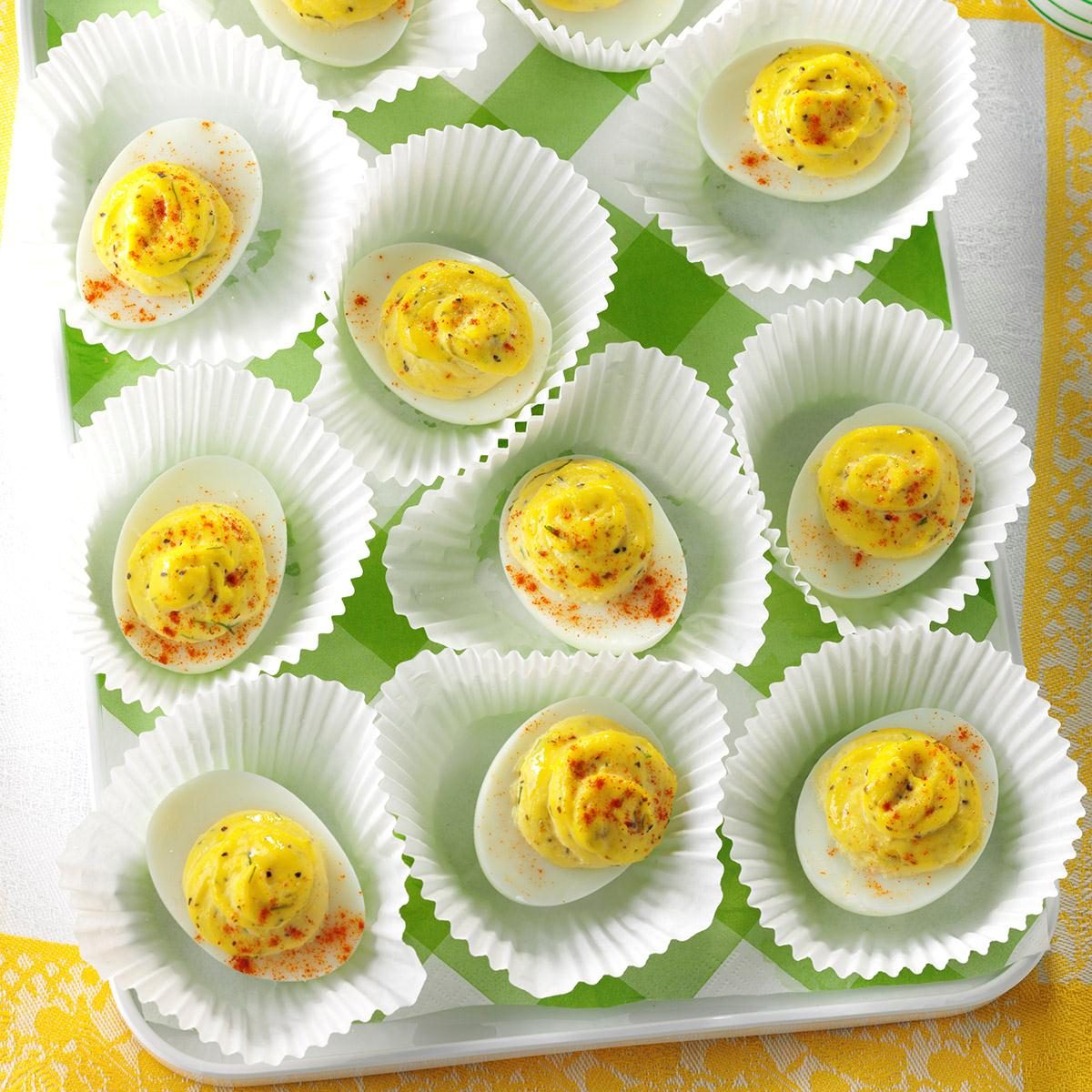 Garlic-Dill Deviled Eggs Garlic-Dill Deviled Eggs