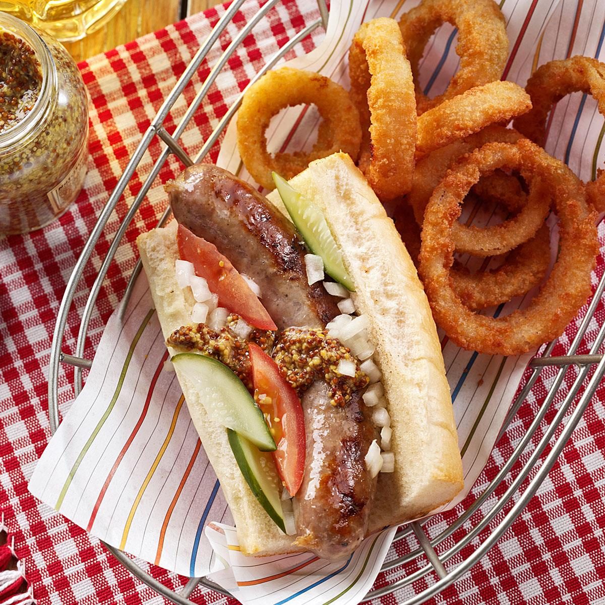 Grilled Seasoned Bratwurst Grilled Seasoned Bratwurst