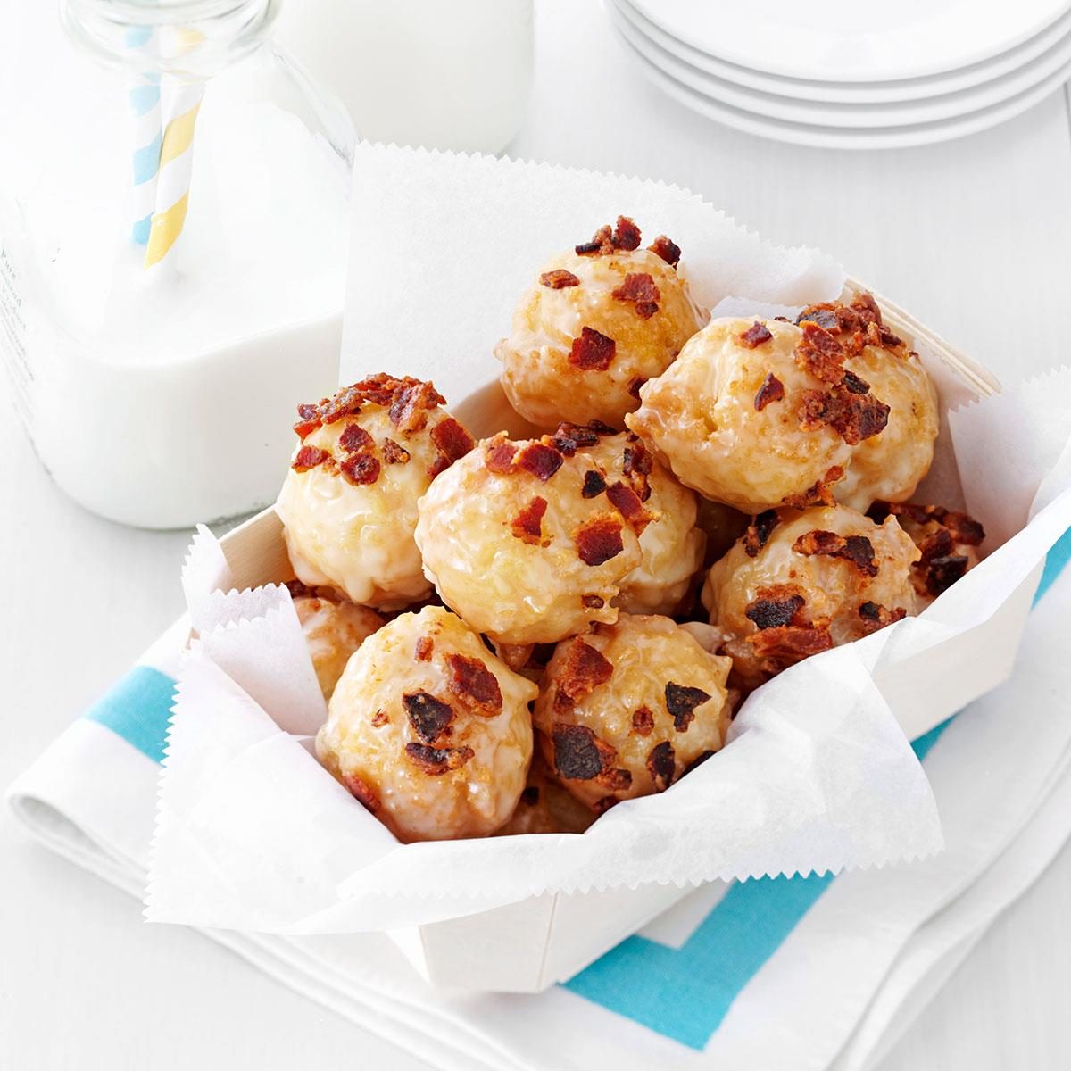 Maple-Bacon Doughnut Bites Maple-Bacon Doughnut Bites