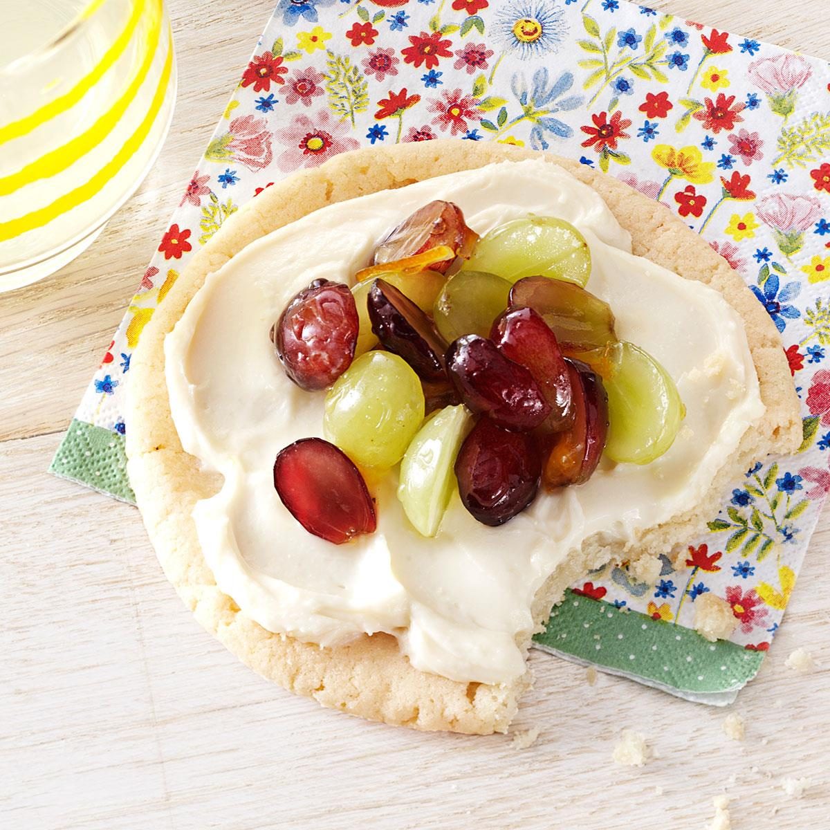 Orange-Drizzled Grape Tartlets
