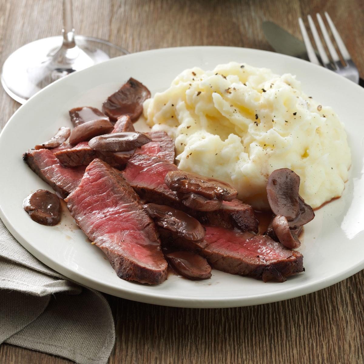 Sirloin with Mushroom Sauce