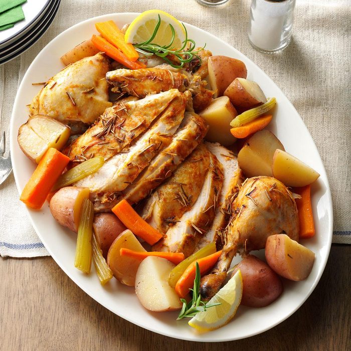 Slow-Roasted Chicken with Vegetables Slow-Roasted Chicken with Vegetables
