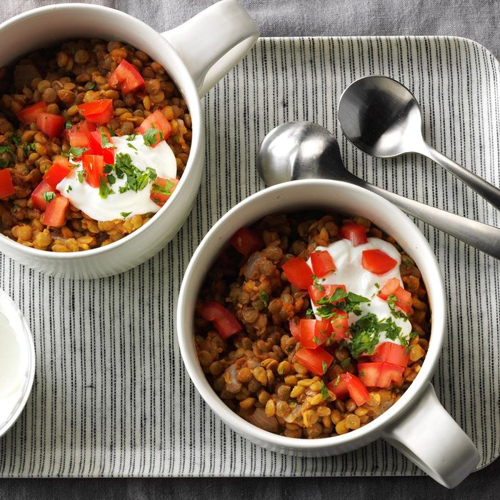 Tomato-Garlic Lentil Bowls Tomato-Garlic Lentil Bowls