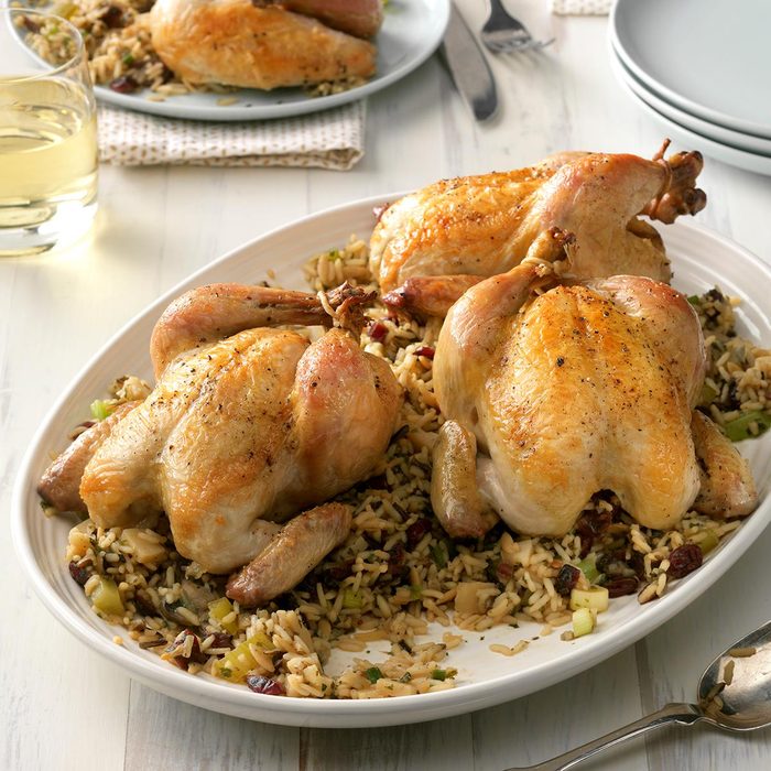 Cornish Hens with Wild Rice and Celery Cornish Hens with Wild Rice and Celery
