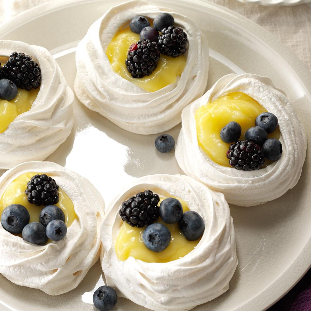 Meringue Shells with Lemon Curd Meringue Shells with Lemon Curd
