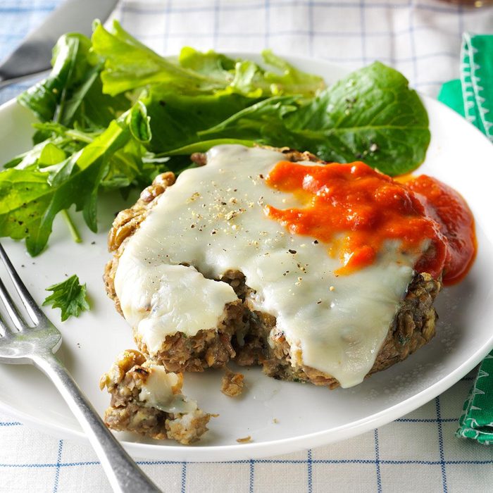 Italian Herb-Lentil Patties with Mozzarella Italian Herb-Lentil Patties with Mozzarella