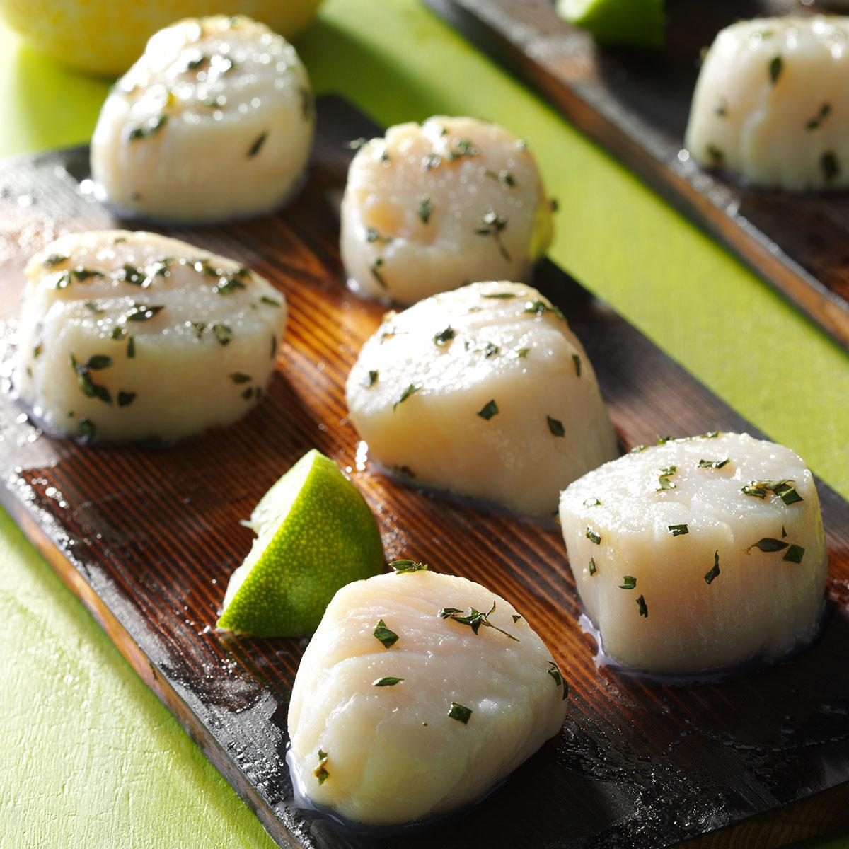 Cedar Plank Scallops