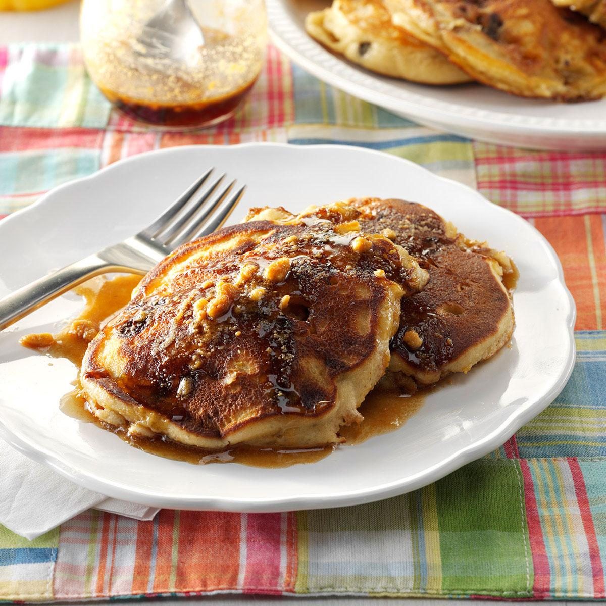 Campfire Pancakes with Peanut Maple Syrup Campfire Pancakes with Peanut Maple Syrup
