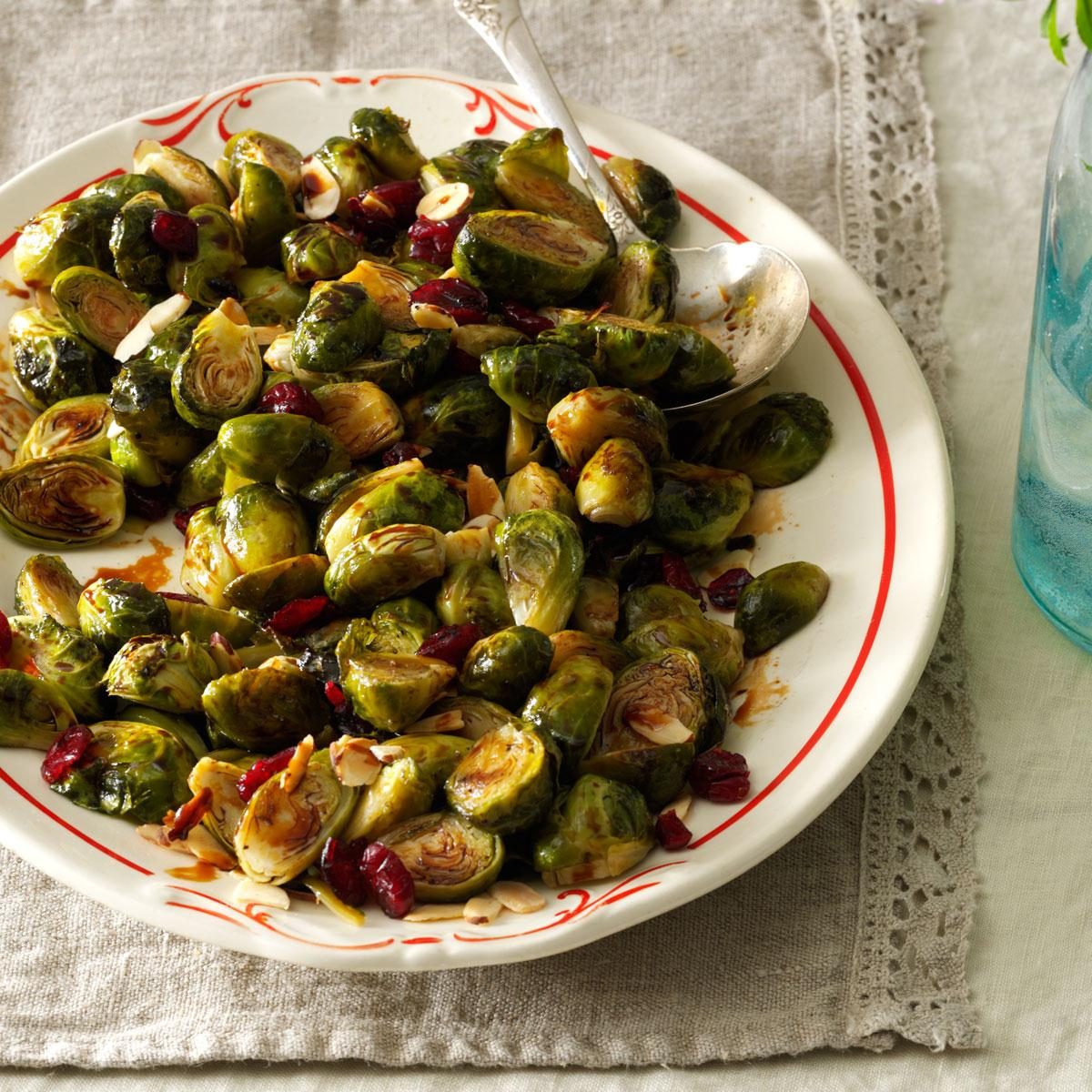 roasted brussels sprouts with cranberries and almonds roasted brussels sprouts with cranberries and almonds