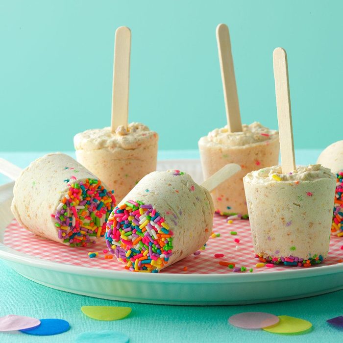 Birthday Cake Freezer Pops Birthday Cake Freezer Pops