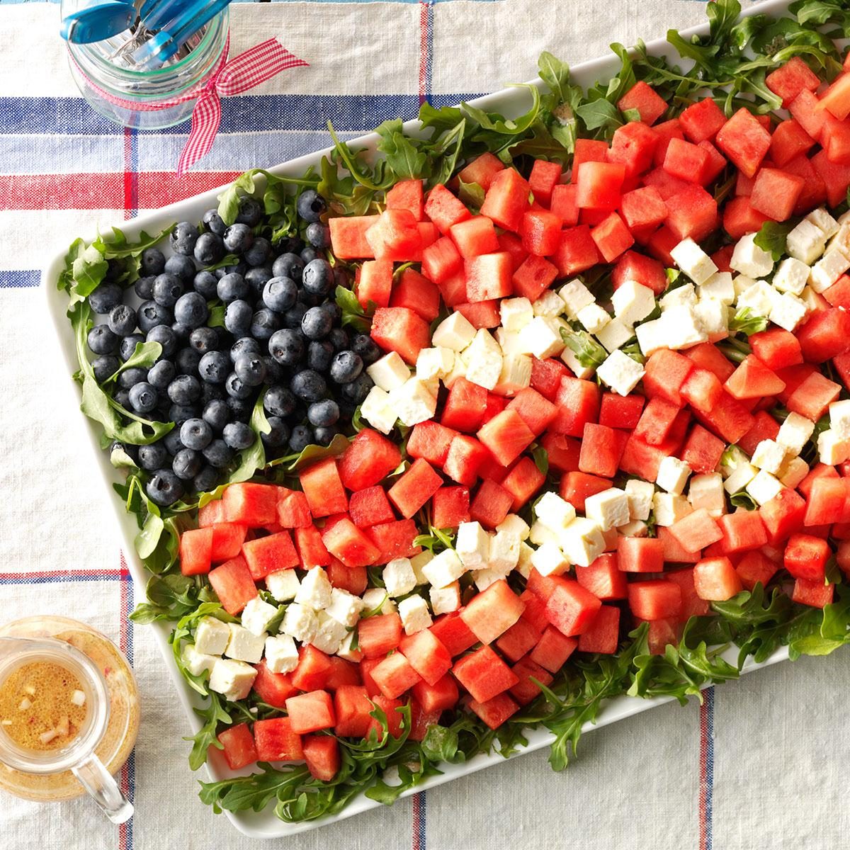 Watermelon Feta Flag Salad Watermelon Feta Flag Salad