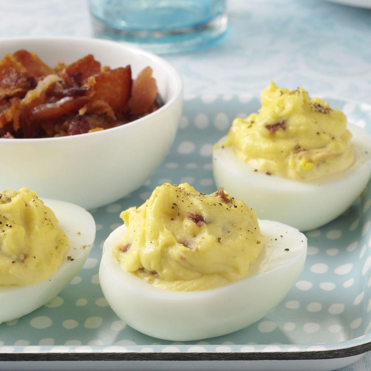 Bacon-Cheddar Deviled Eggs
