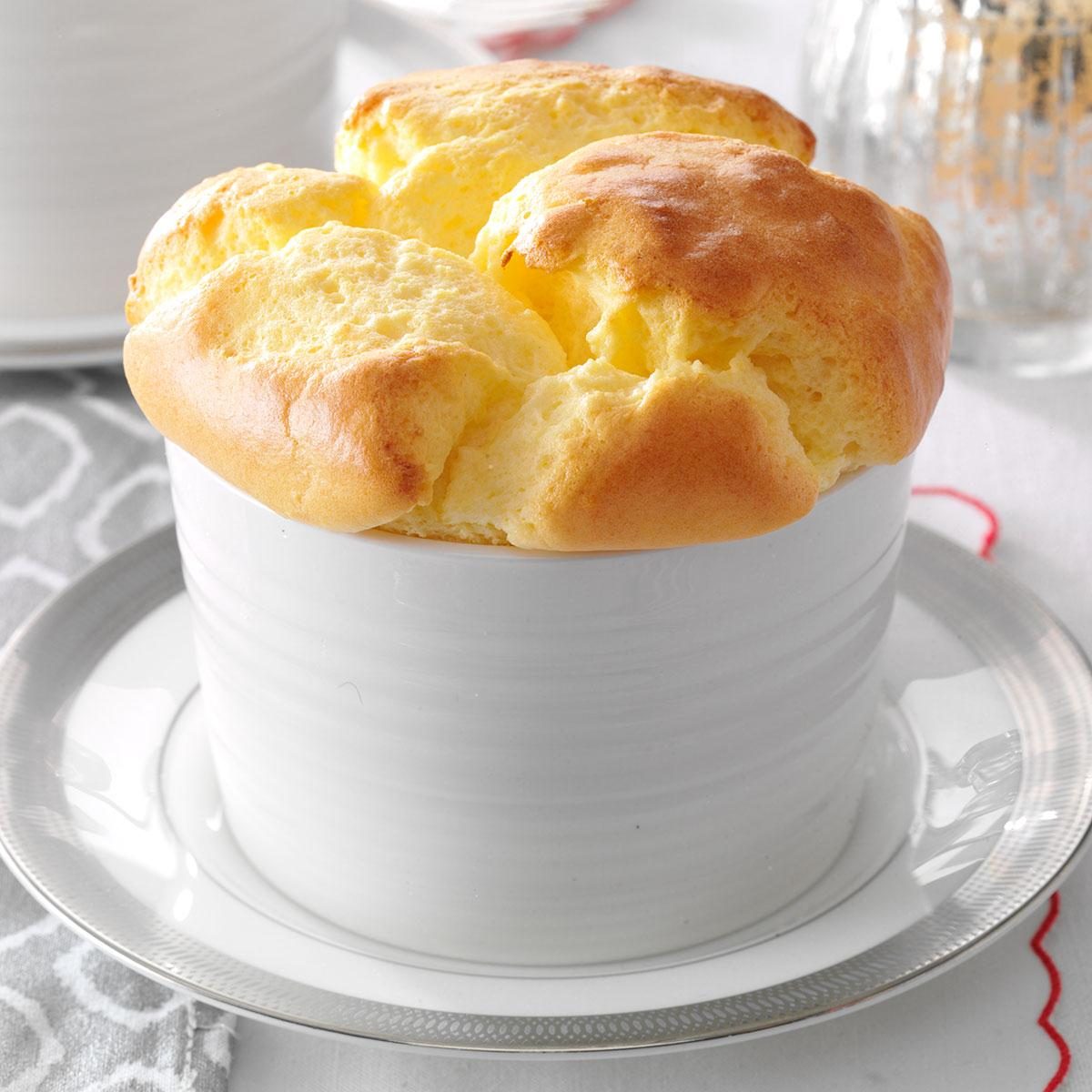 Three-Cheese Souffles Three-Cheese Souffles