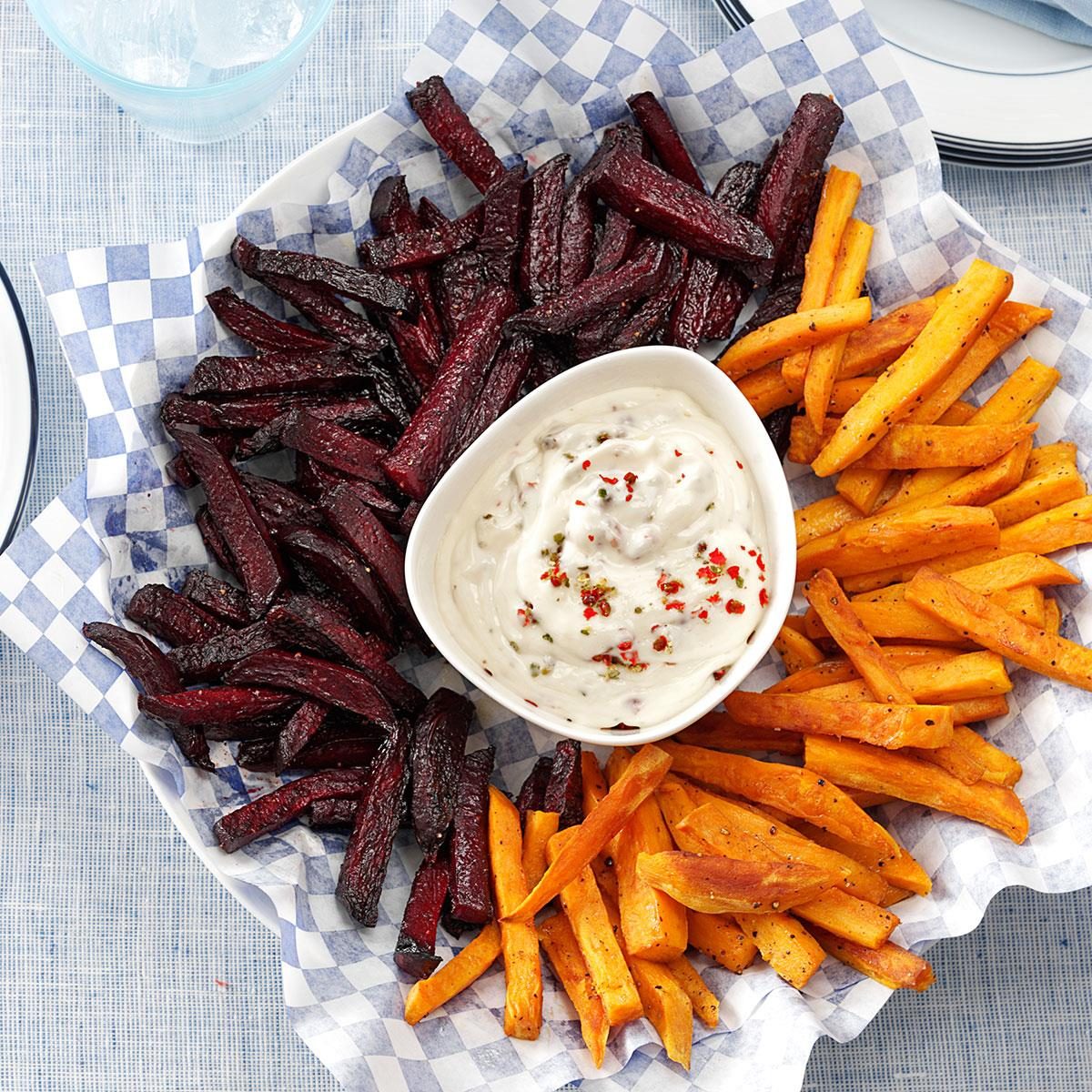 Beet and Sweet Potato Fries Beet and Sweet Potato Fries
