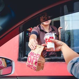 Person at a drive-thru