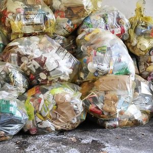 Pile of trash bags