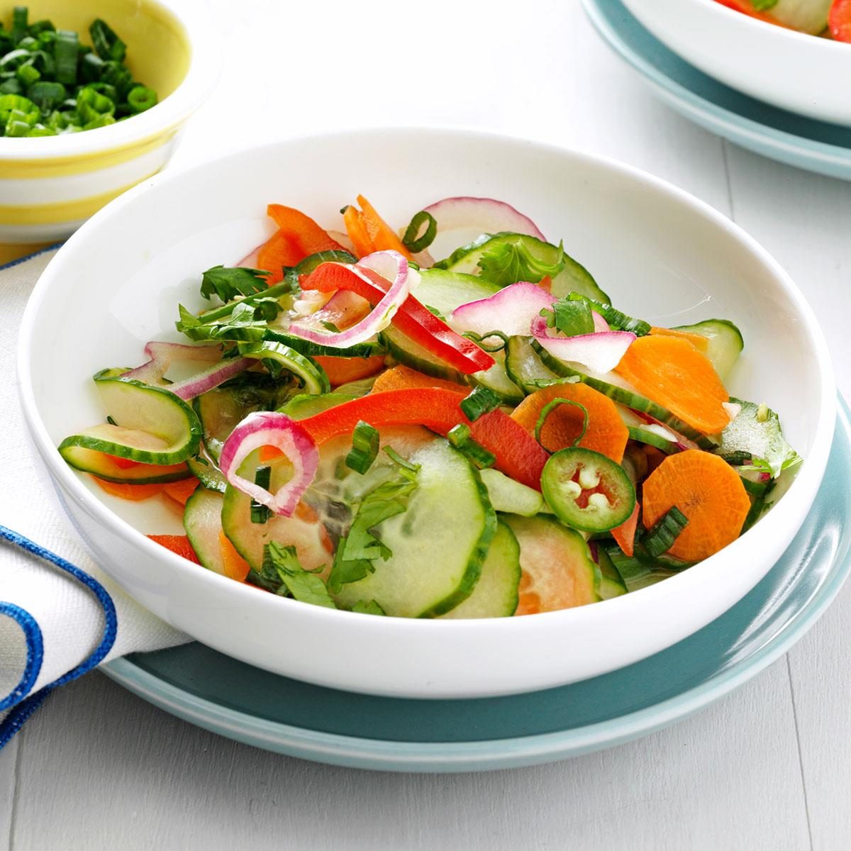 Crisp Spicy Cucumber Salad