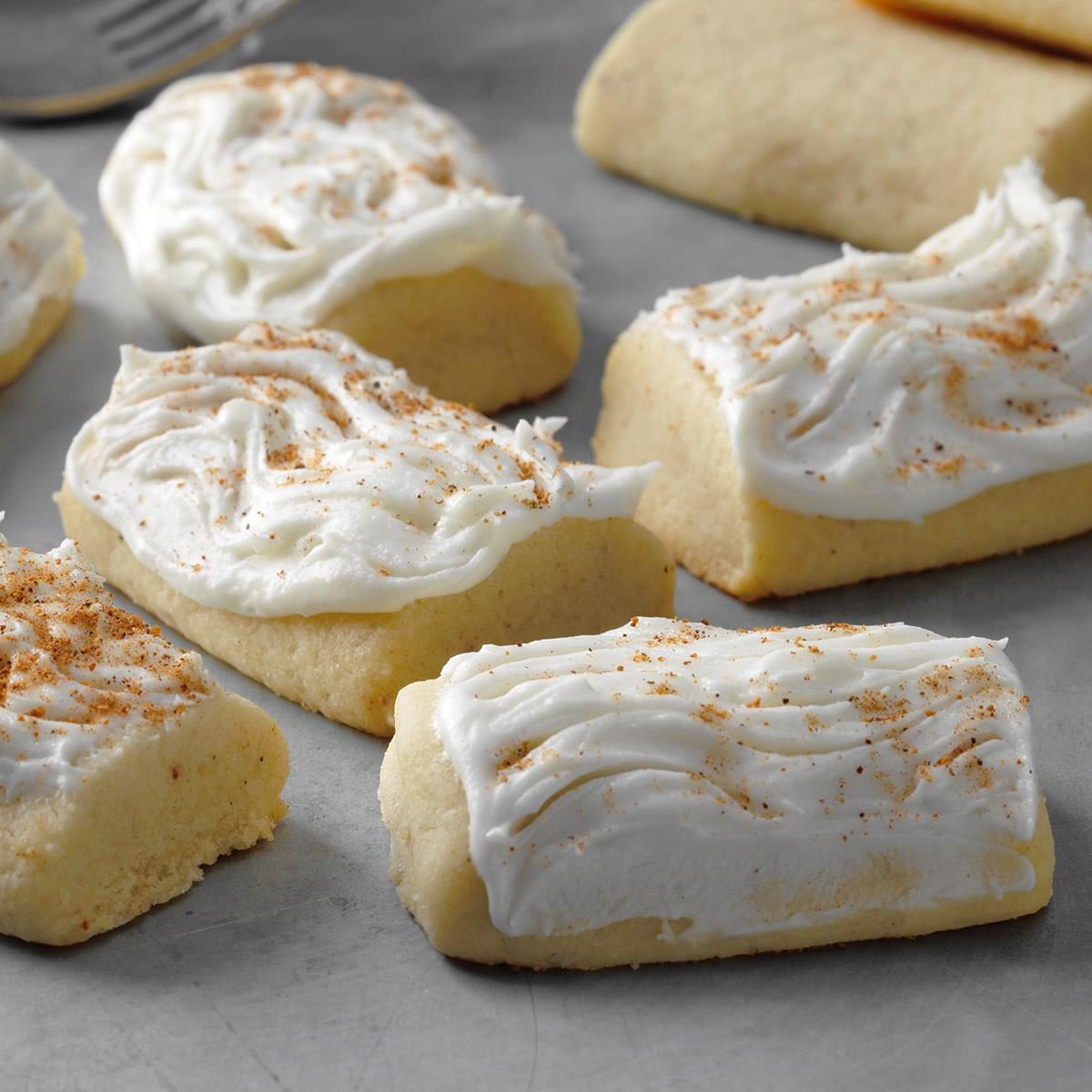 Frosted Nutmeg Log Cookies