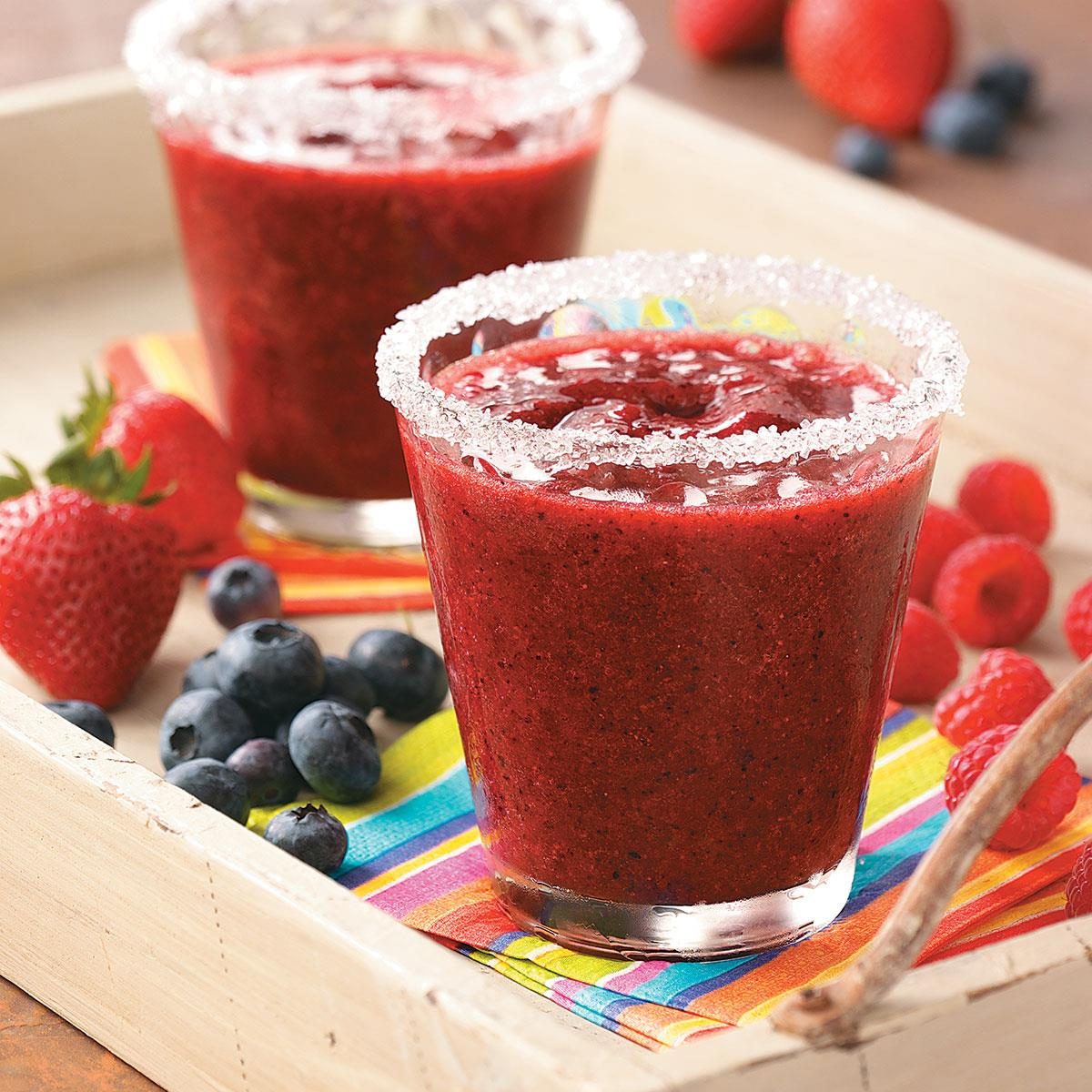 Frozen Lemon Berry Margaritas