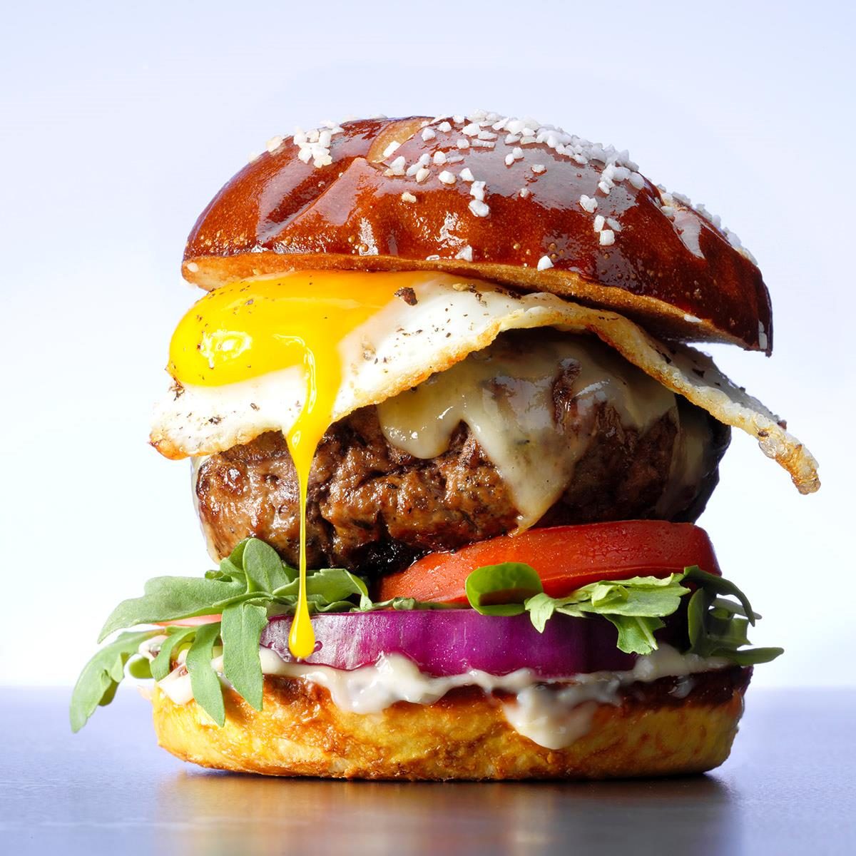 Gruyere and Egg Burgers