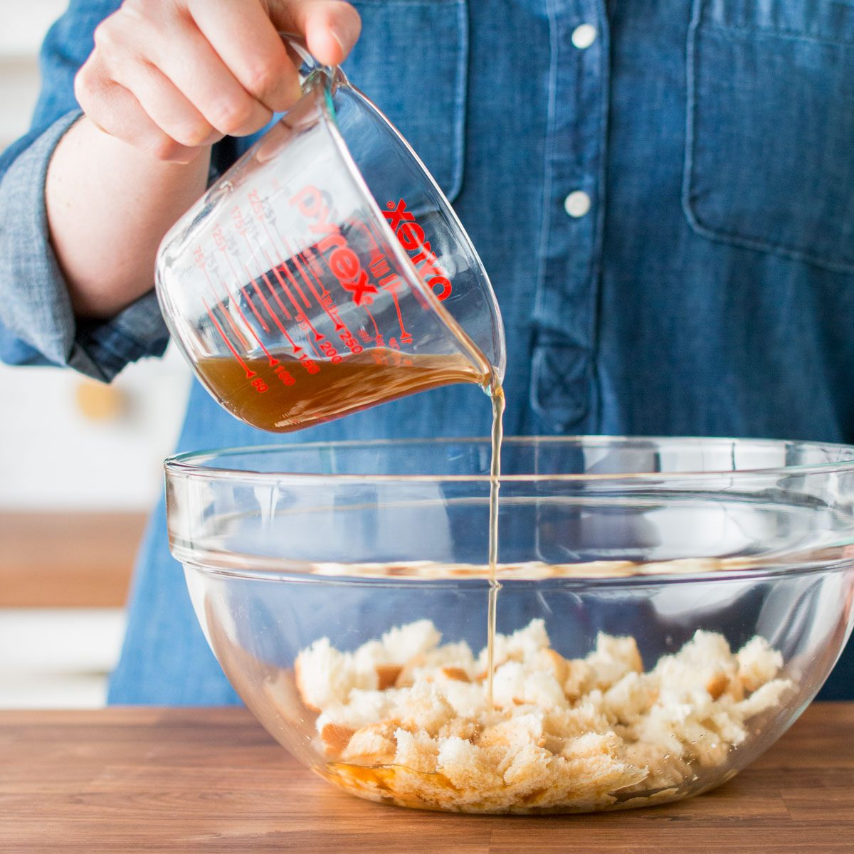 Adding some Liquids into Breads to make Mushroom Base