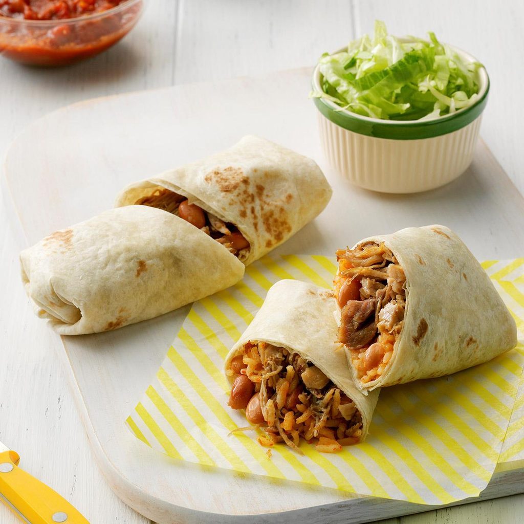 Pork, Bean & Rice Burritos Pork, Bean & Rice Burritos