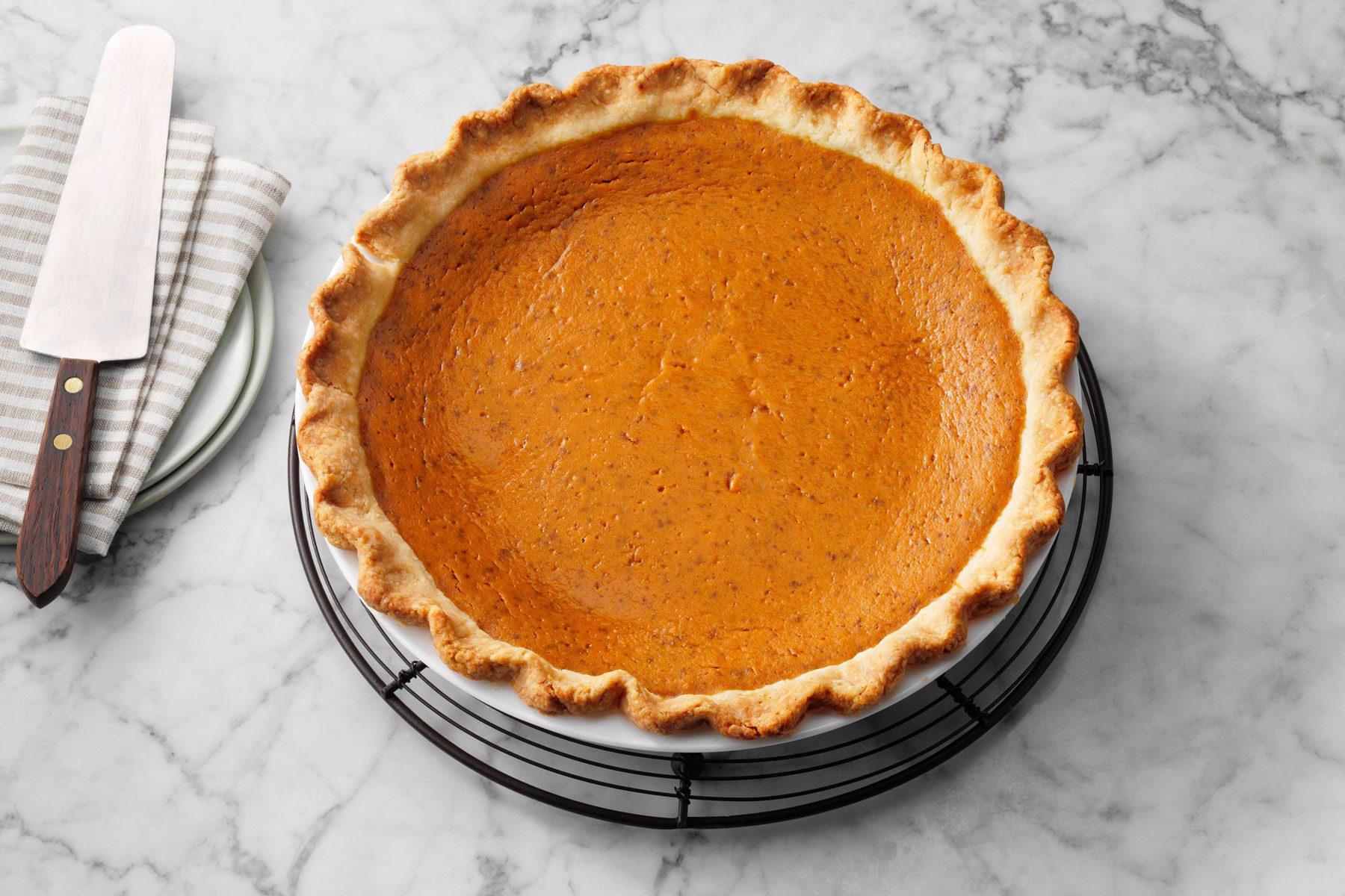 A Pie on a Wire Rack