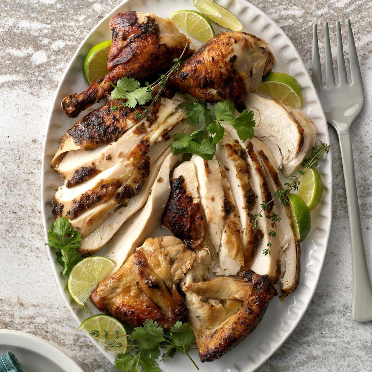Roasted lime chicken