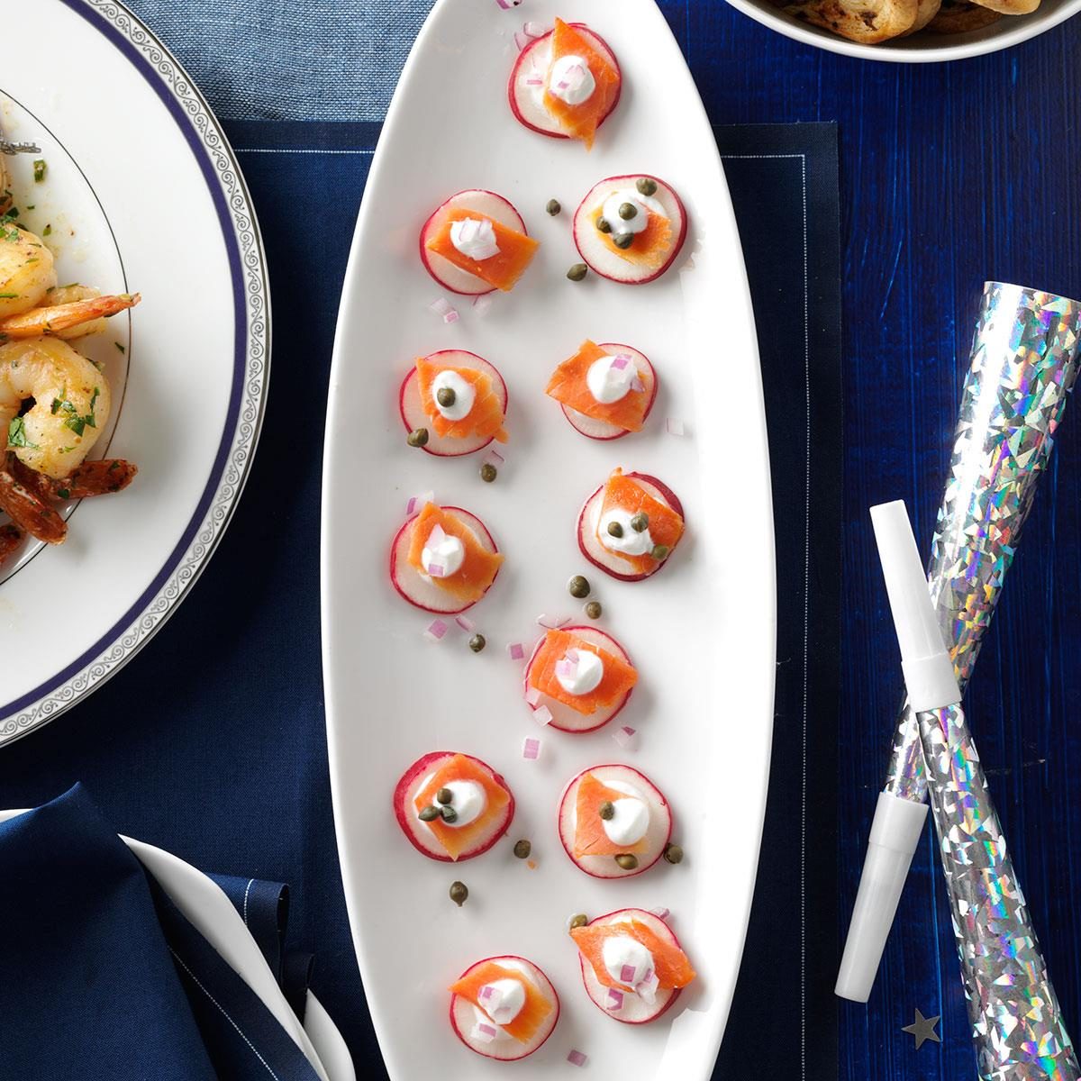 salmon bites with capers