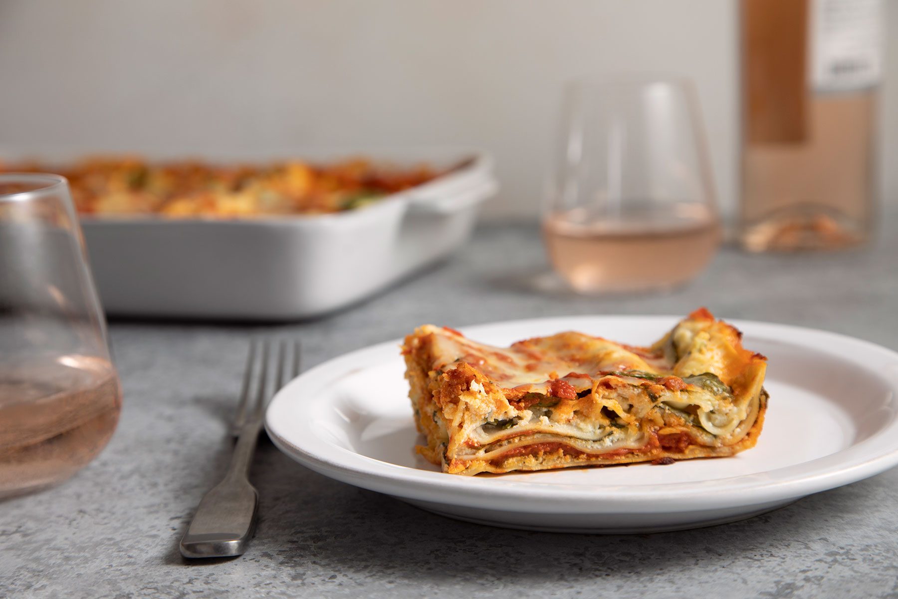 Spinach Basil Lasagna 