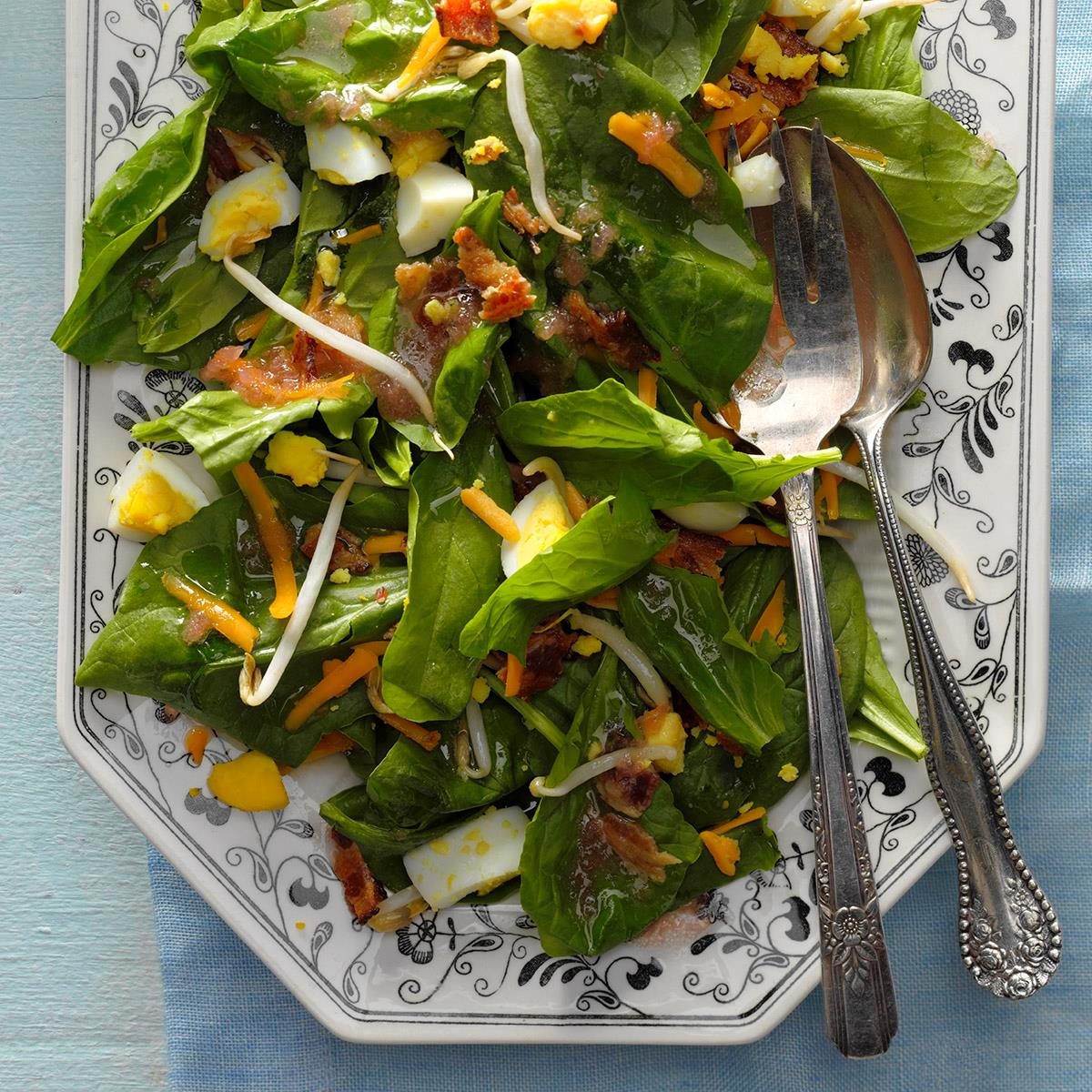 Spinach Salad With Rhubarb Dressing