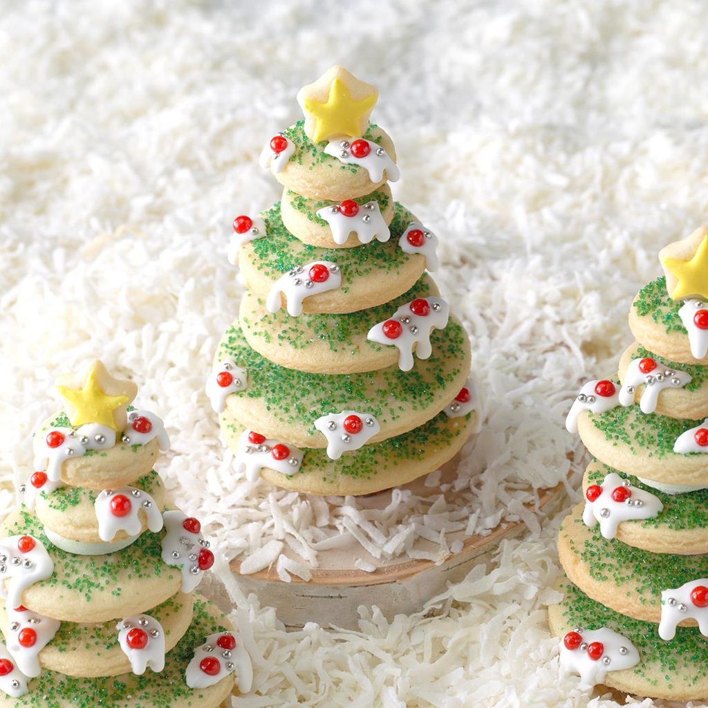 Stacked Christmas Tree Cookies Stacked Christmas Tree Cookies