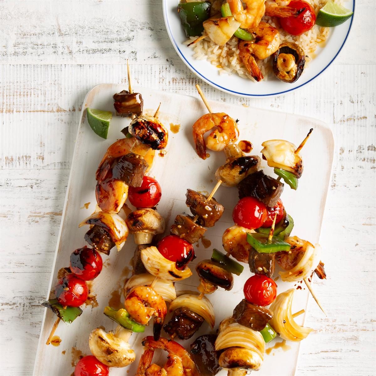Steak And Shrimp Kabobs
