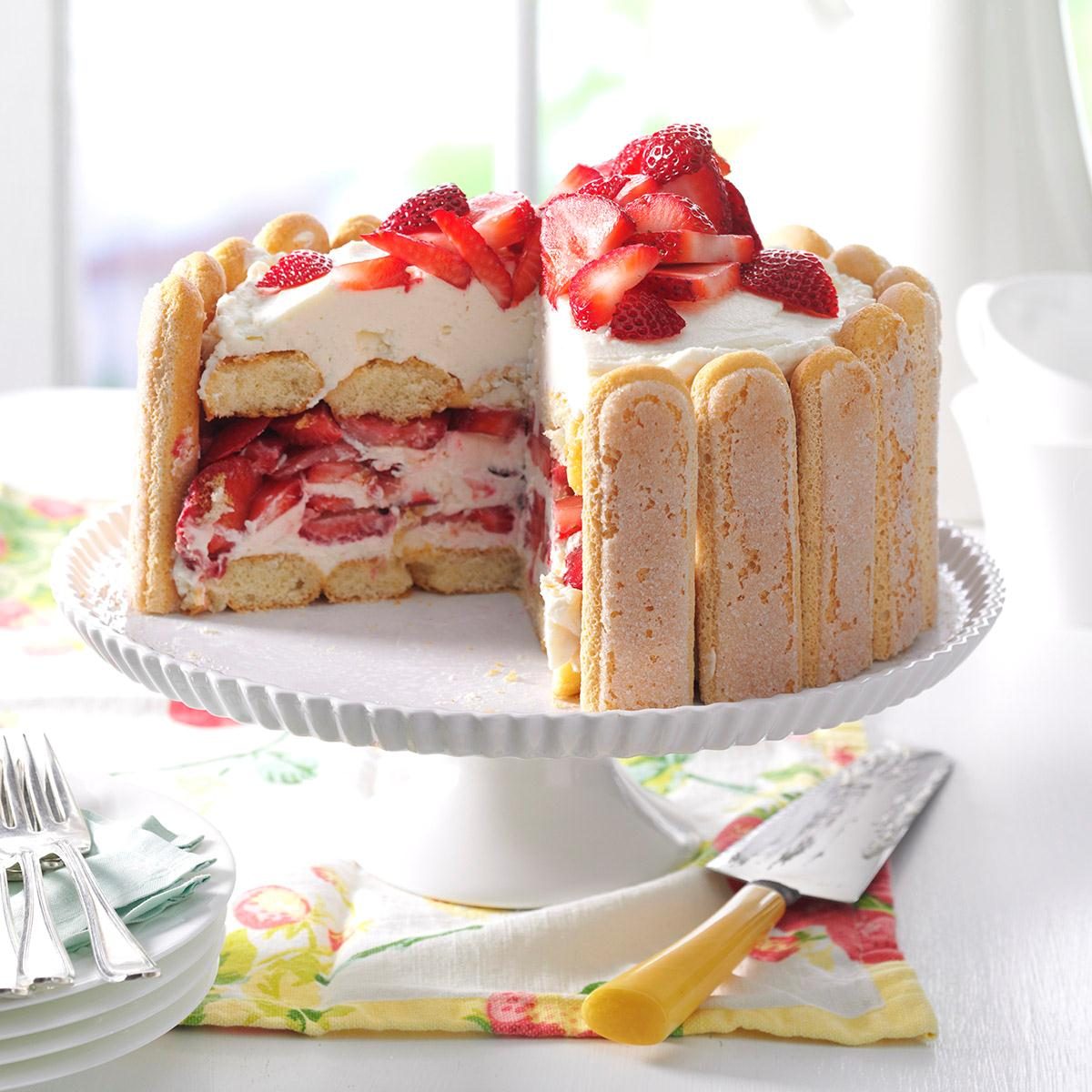 Strawberry Ladyfinger Icebox Cake Strawberry Ladyfinger Icebox Cake
