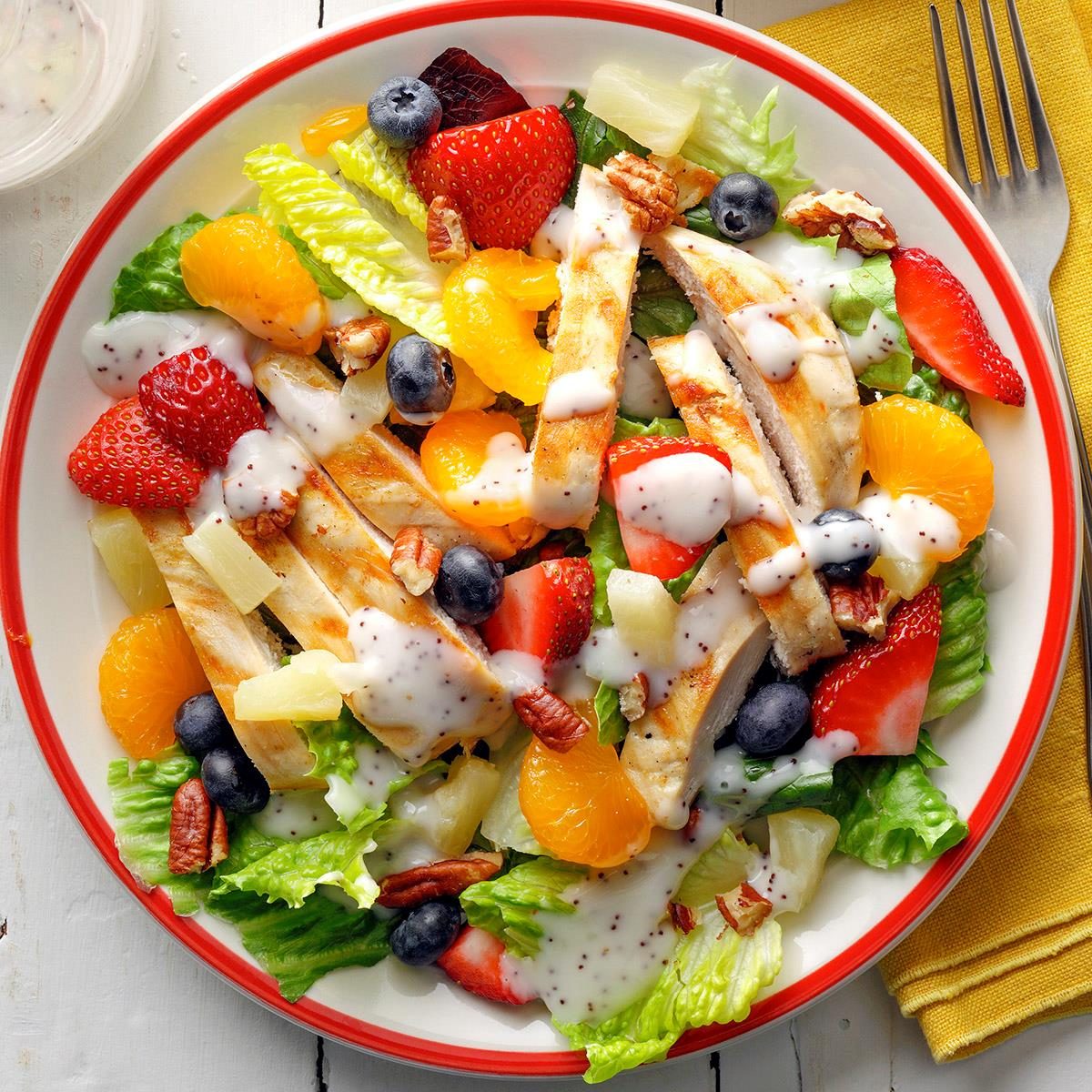 Strawberry Poppyseed Salad with Chicken