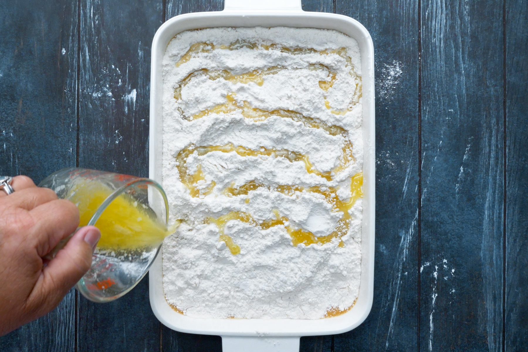 Drizzling Butter over Batter