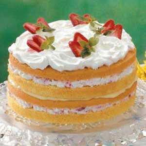 Strawberry Custard Torte