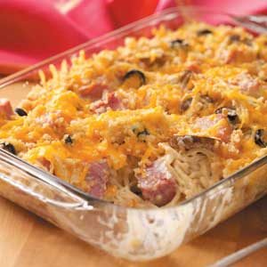 Spaghetti Ham Bake