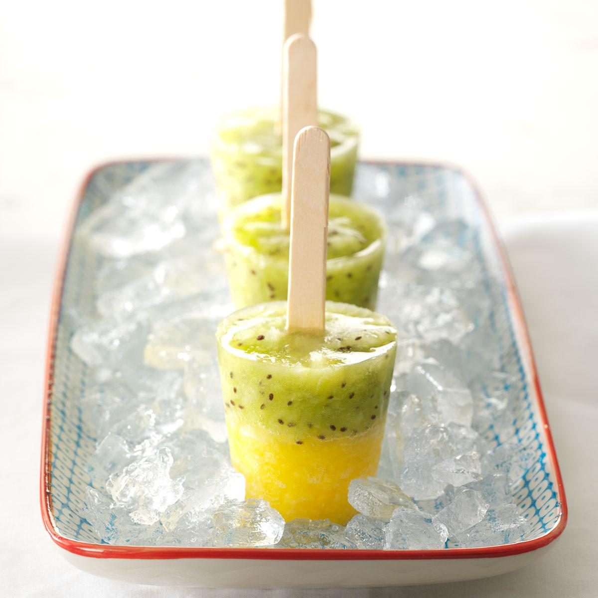 Frozen Pineapple-Kiwi Pops Frozen Pineapple-Kiwi Pops