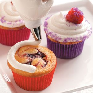 Raspberry Swirl Cupcakes