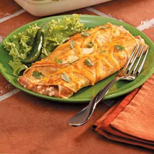 Refried Bean Enchiladas
