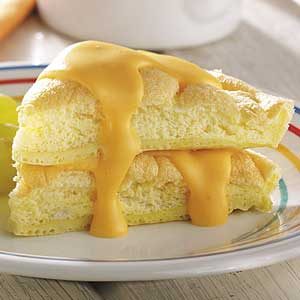 Omelet Wedges with Cheese Sauce