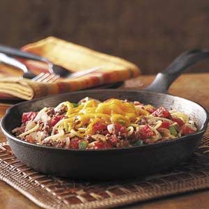 One Skillet Spaghetti for Two