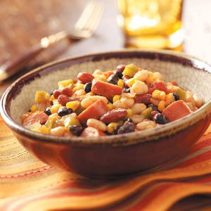Spicy Beans with Turkey Sausage