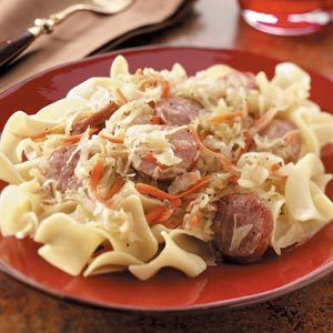 German-Style Kielbasa and Noodles