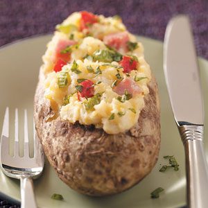 Ham & Cheese Stuffed Potatoes