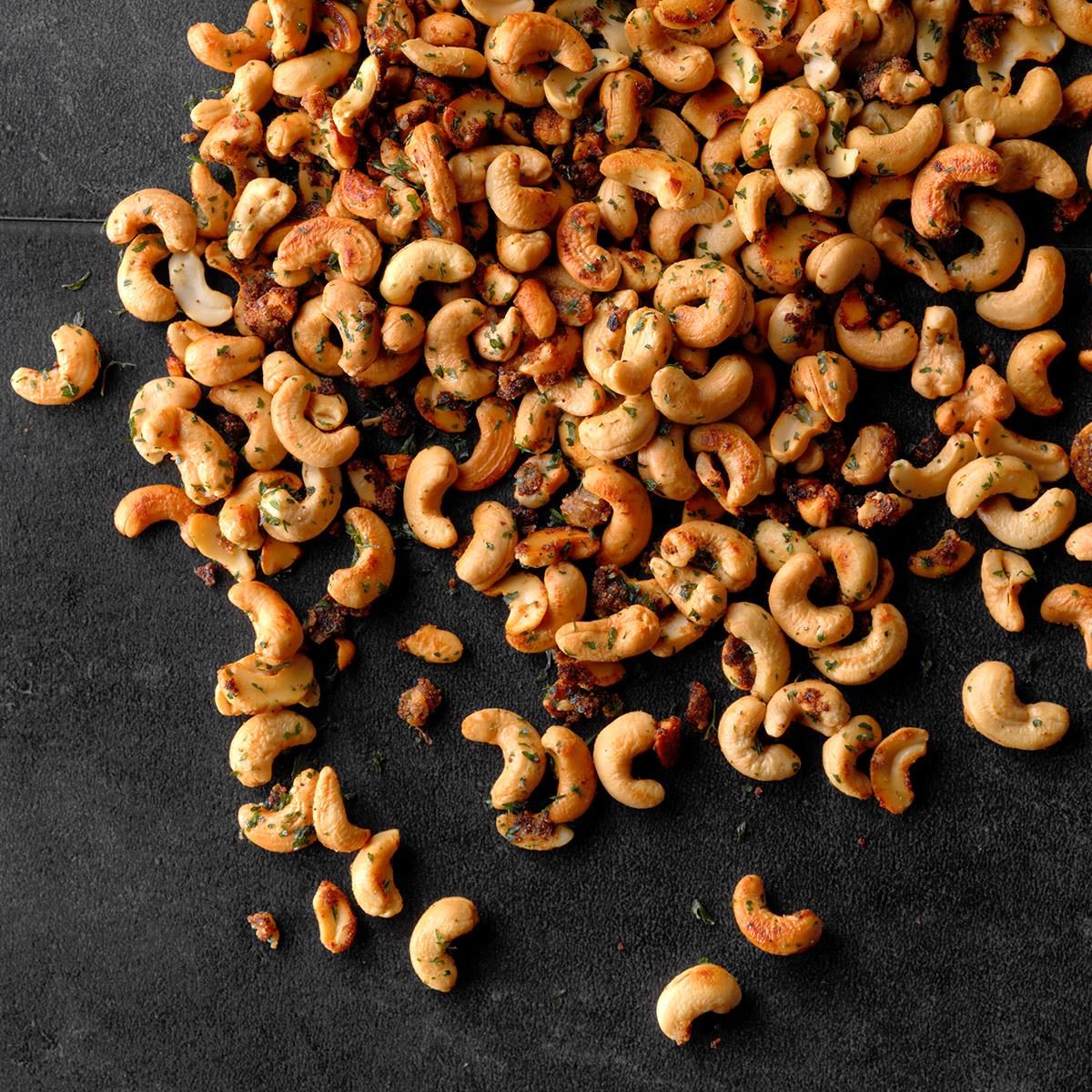 pile of roasted cashews pile of roasted cashews